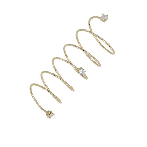 Anello spirale con strass