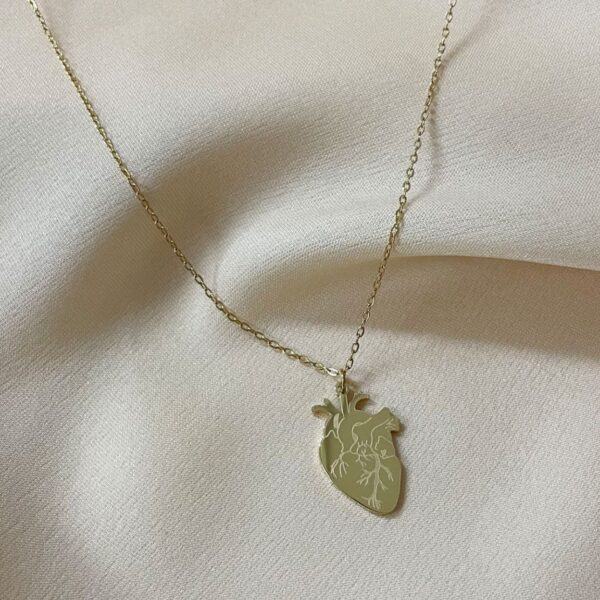 collana ciondolo cuore atomo