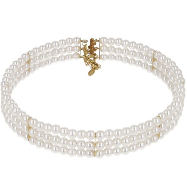 COLLANA CHOCKER MULTIFILI PERLE