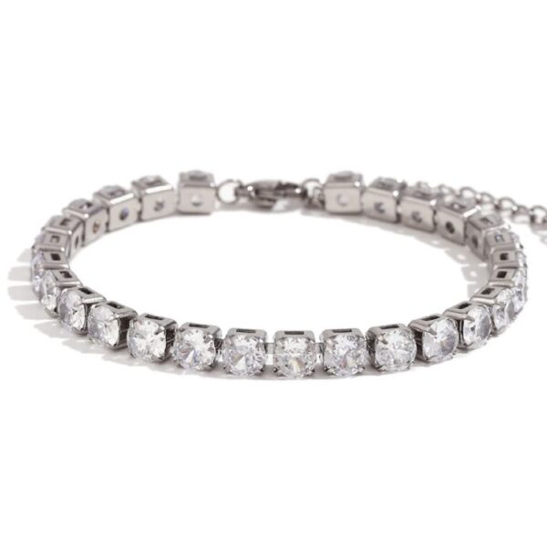 BRACCIALE TENNIS IN ACCIAIO