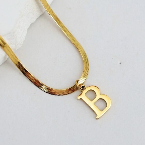 COLLANA SNAKE CON LETTERA