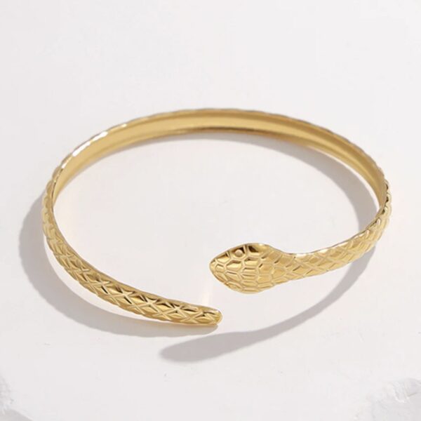 BRACCIALE RIGIDO SERPENTE ACCIAIO
