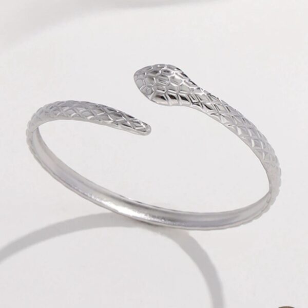 BRACCIALE RIGIDO SERPENTE ACCIAIO