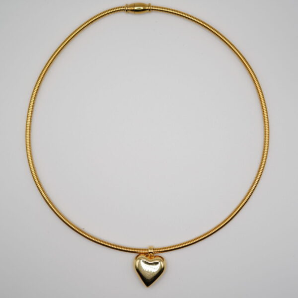 COLLANA CHOCKER SEMI RIGIDA CON CUORE