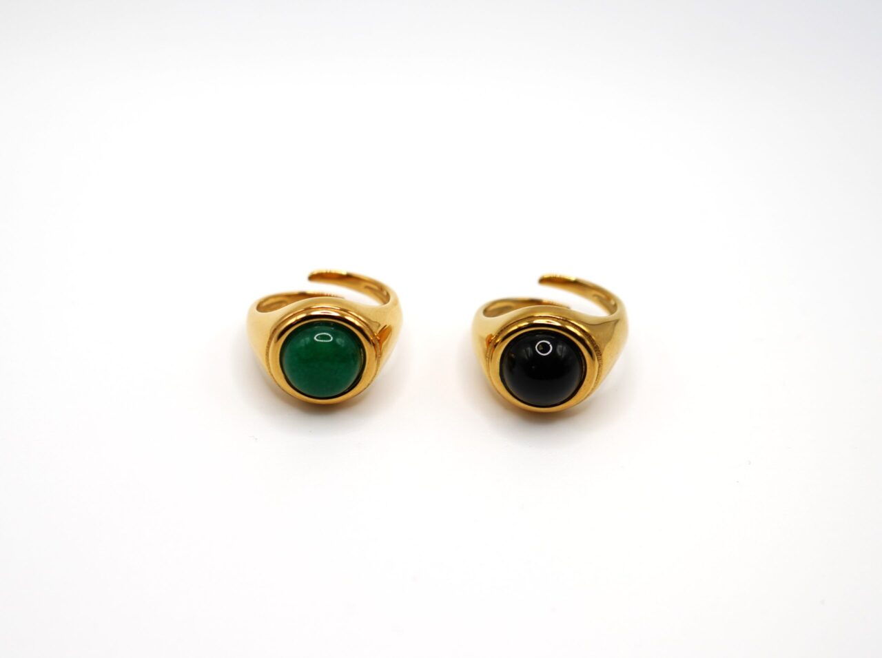 Anello aperto con pietra sfera