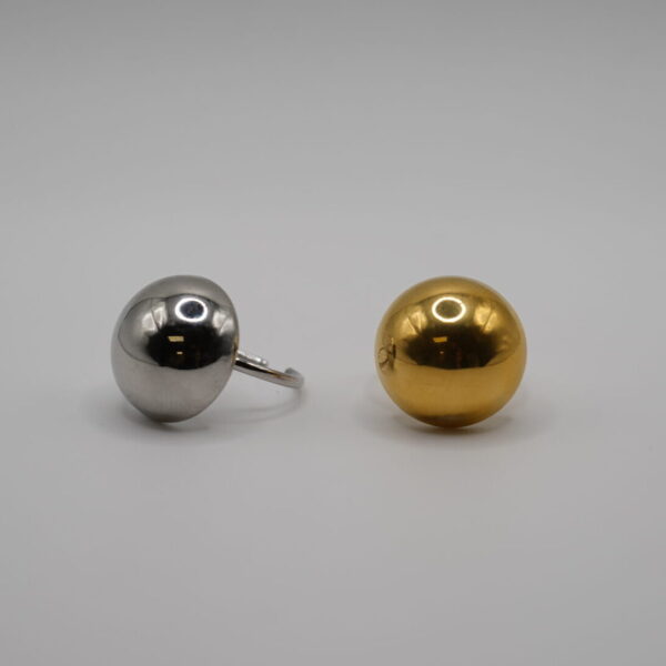 ANELLO SFERA LISCIO BOMBATO