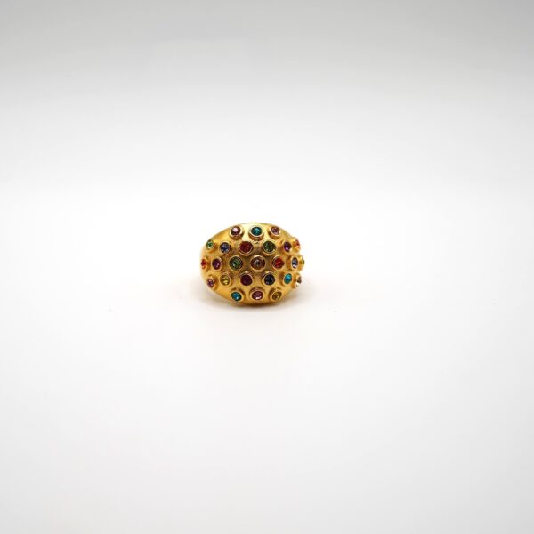 ANELLO ACCIAIO CUPOLA MULTI COLOR