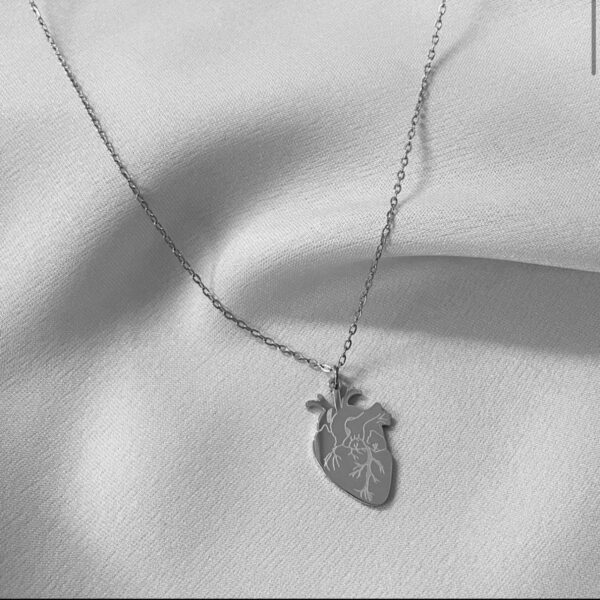 collana ciondolo cuore atomo