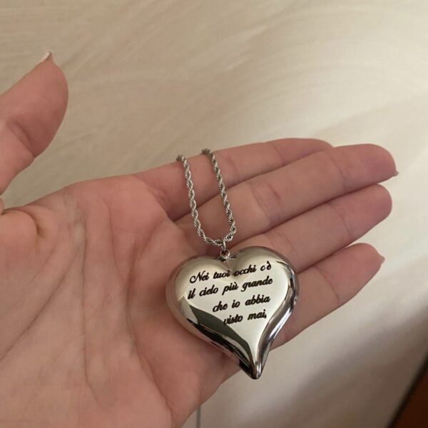 COLLANA CUORE BOMBATO
