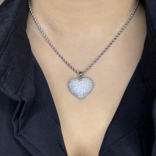 COLLANA FORMA CUORE STRASS