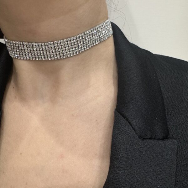COLLANA FASCIA LARGA STRASS