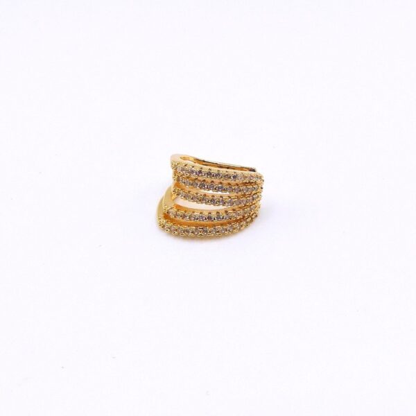 Ear cuff strass argento