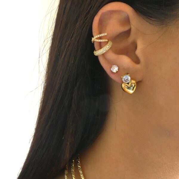 EAR CUFF INCROCIATO STRASS