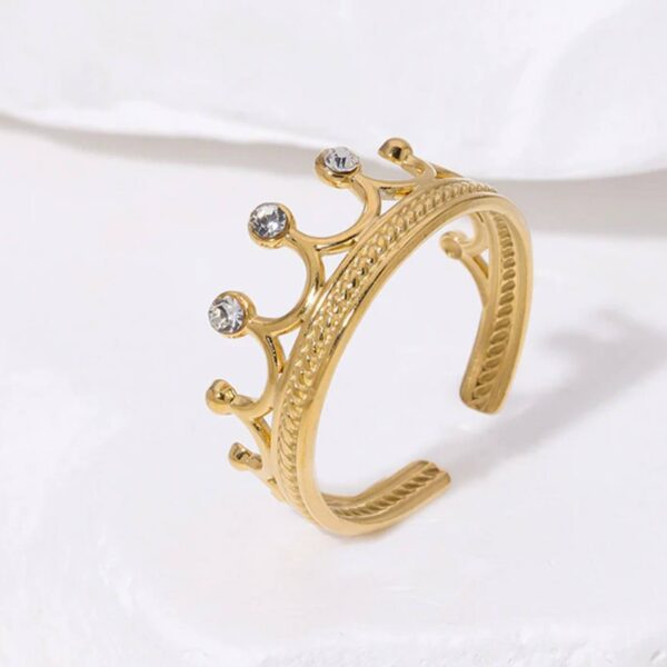 ANELLO CORONA CON STRASS