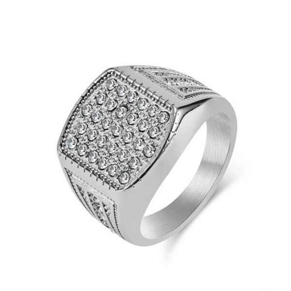 ANELLO QUADRATO STRASS