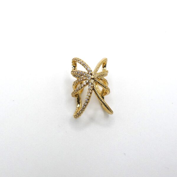ear cuff farfalla con strass