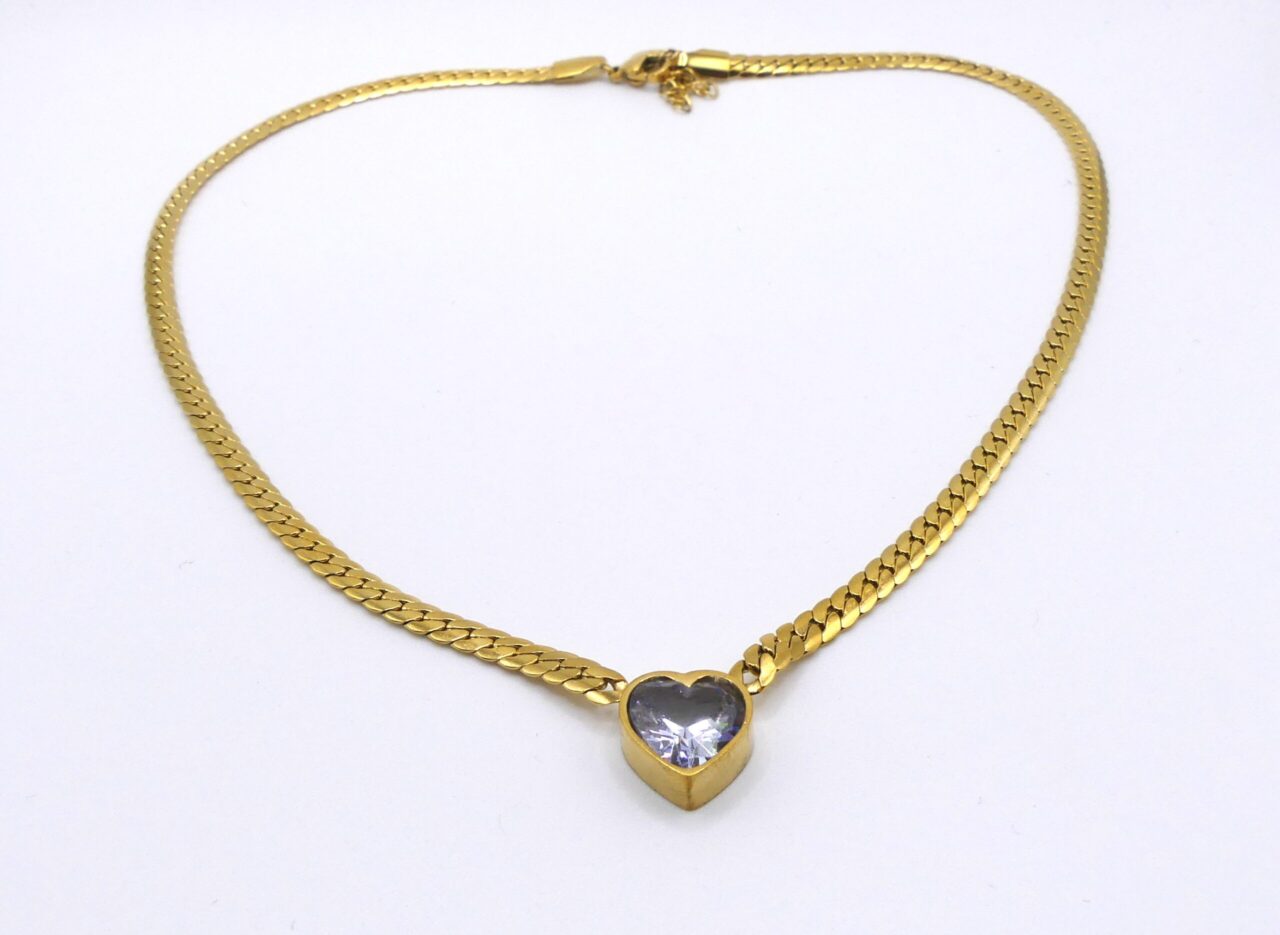 COLLANA MAGLIA CUORE CENTRALE