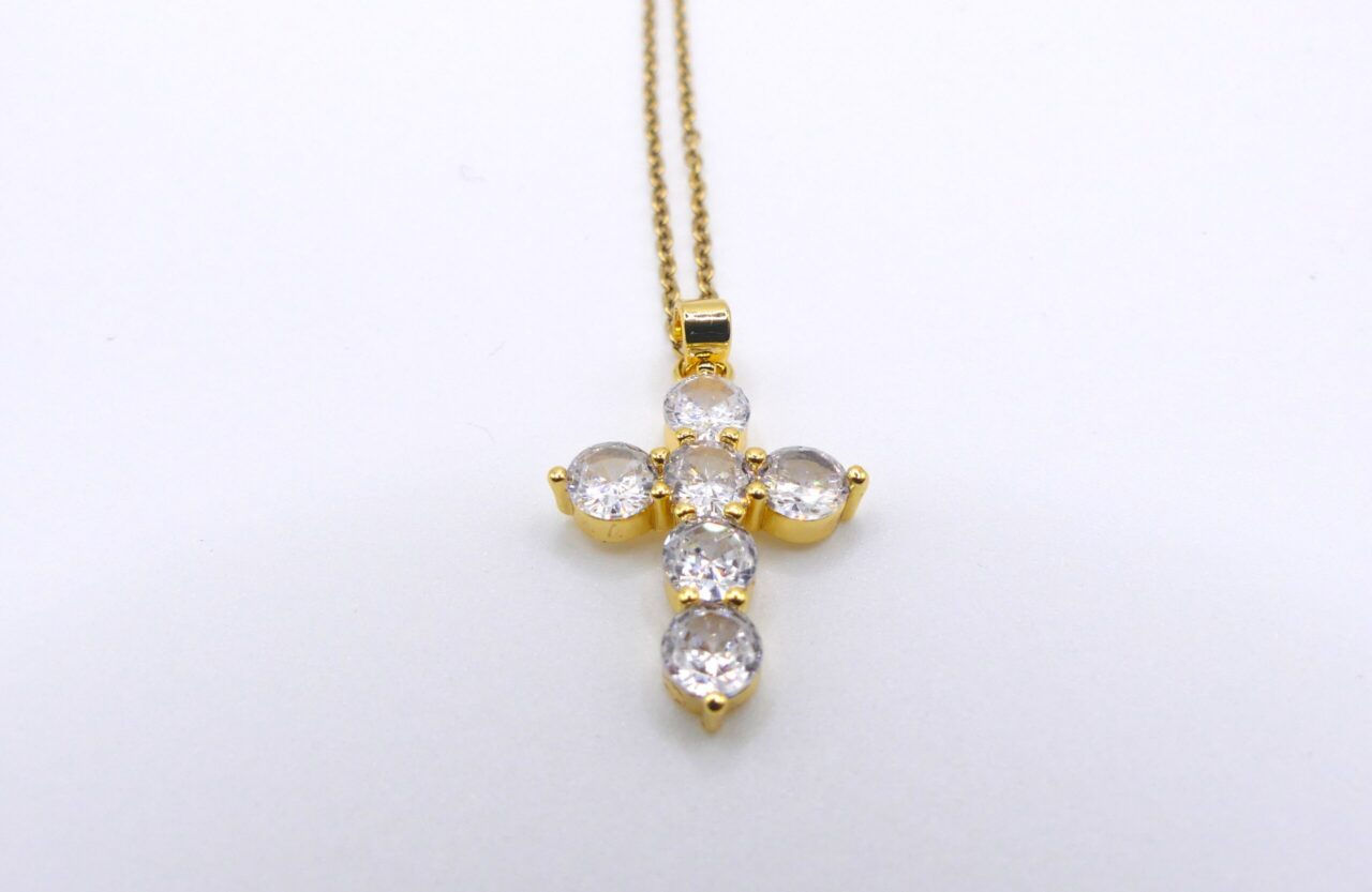 COLLANA CROCE CRISTALLI