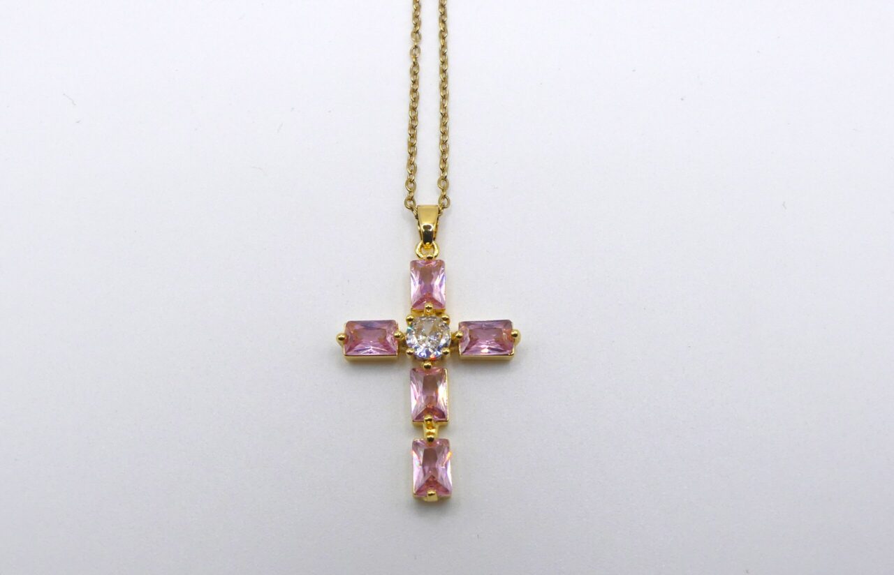 COLLANA CROCE CRISTALLI