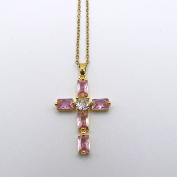 COLLANA CROCE CRISTALLI