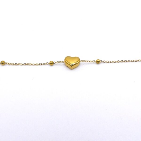BRACCIALE SOTTILE CUORE BOMBATO