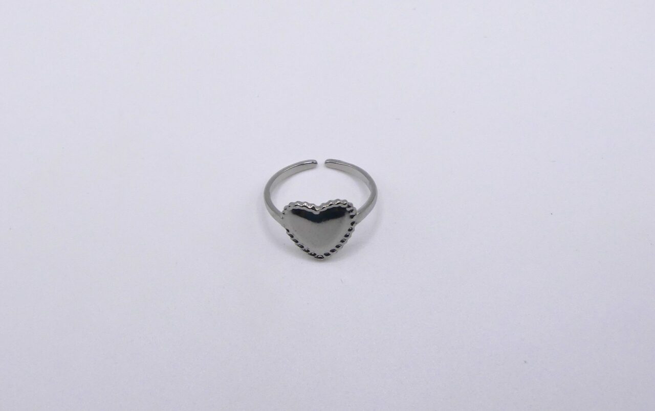 anello cuore liscio