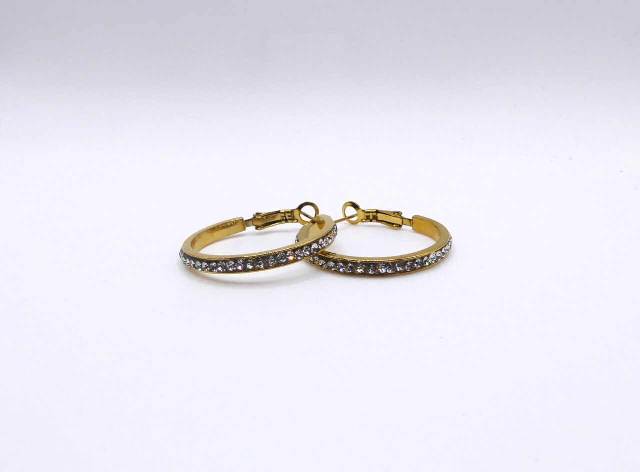 ORECCHINI CERCHIO STRASS