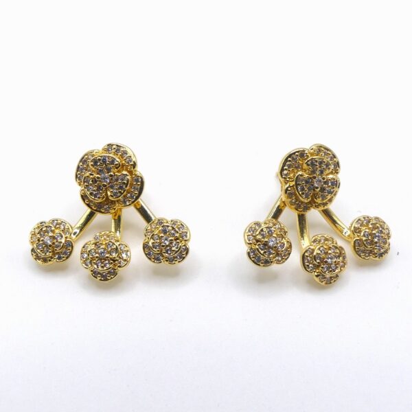 orecchini perno roselline strass