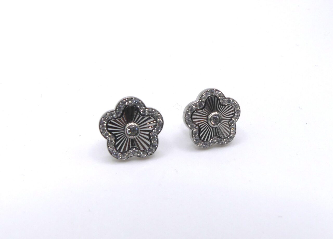 orecchini fiorellini strass 5 petali