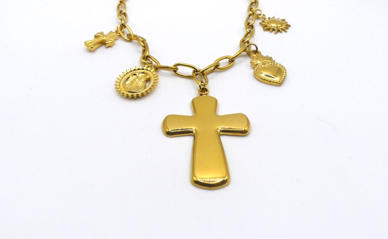 collana croce multi sharms