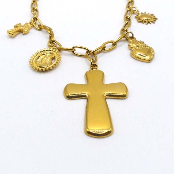 collana croce multi sharms