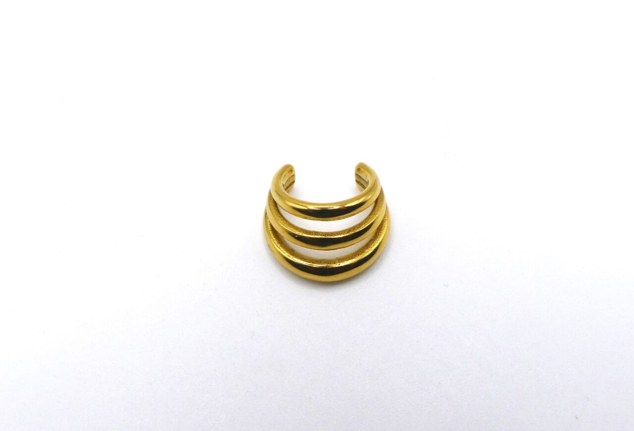 ear cuff acciaio tre cerchi