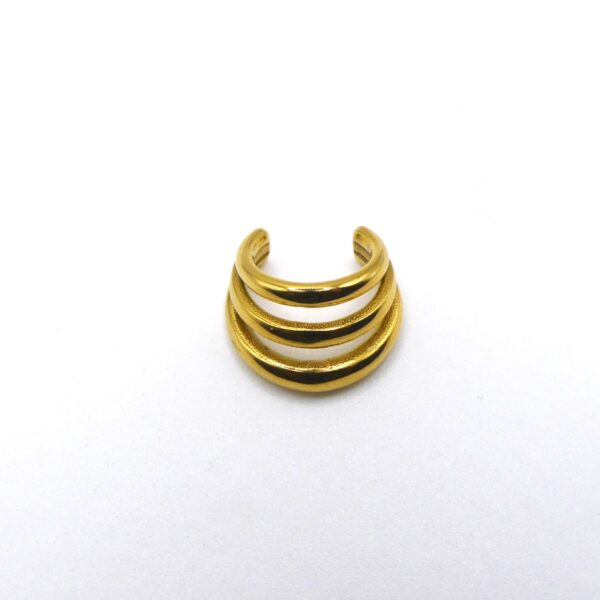 ear cuff acciaio tre cerchi