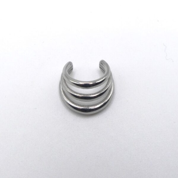 ear cuff acciaio tre cerchi