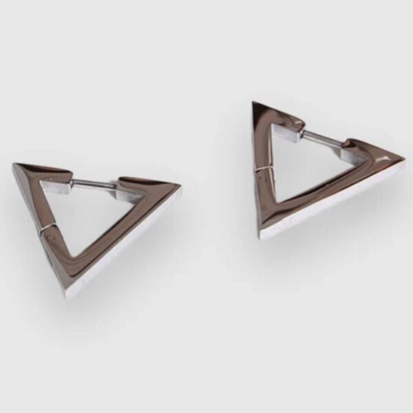 orecchini triangolo acciaio