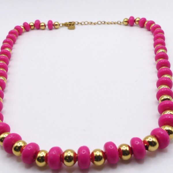 COLLANA ACCIAIO PERLINE