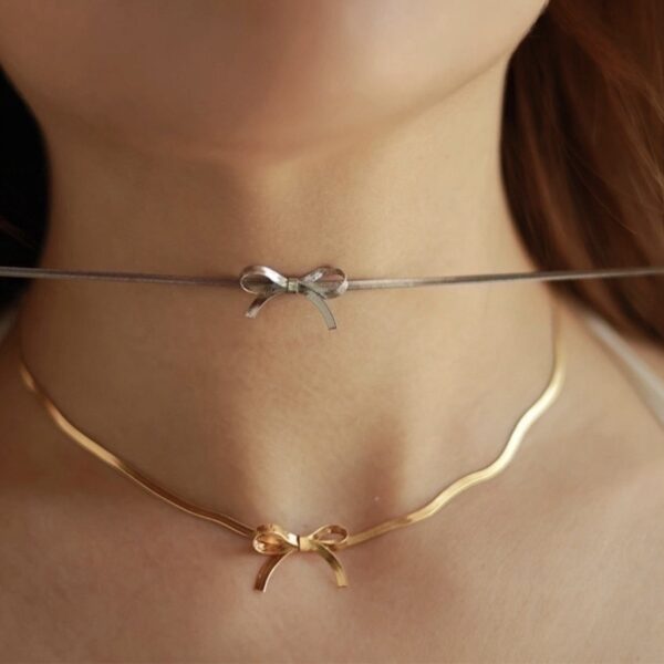 collana choker snake fiocco