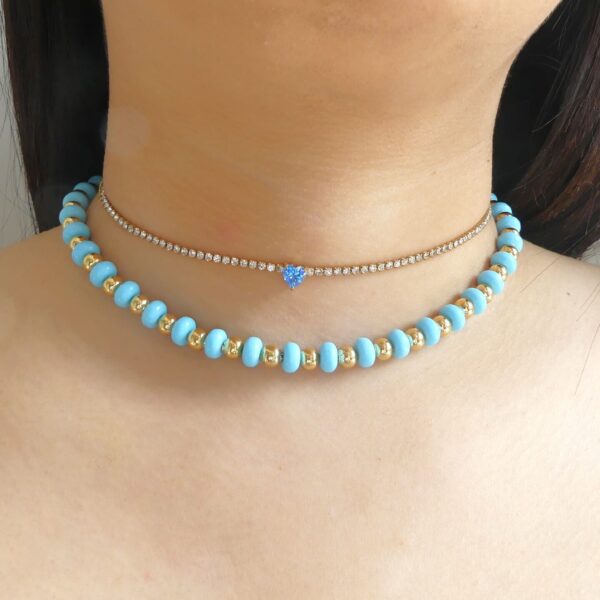 COLLANA ACCIAIO PERLINE